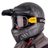 Moto přilba W-TEC Retron s brýlemi Chesster Rusty Grey S (55-56)
