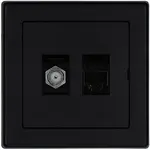 Antená zásuvka + RJ-45 černy Imperia