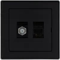 Antená zásuvka + RJ-45 černy Imperia