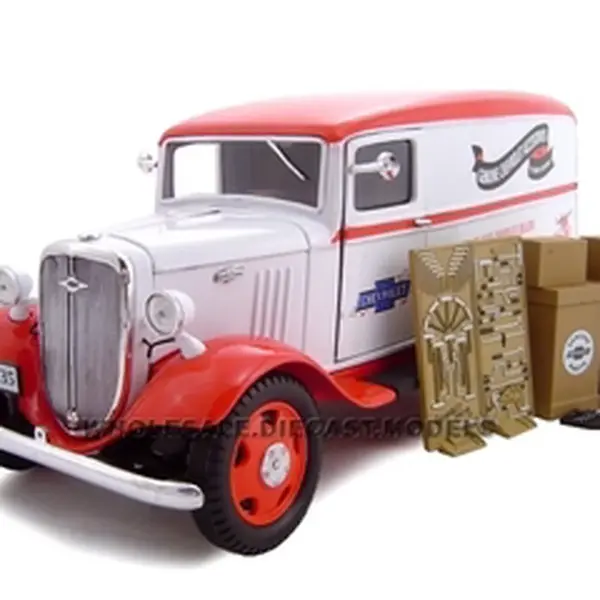 1935 Chevrolet Sedan Delivery Van White 1/24 Diecast Model Car by Unique Replicas