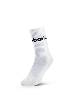 Barebarics - Barefoot Socks - Crew - White - Big logo