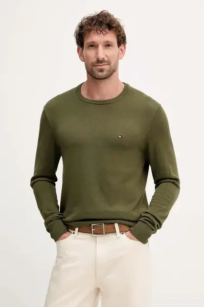 Bavlněný svetr Tommy Hilfiger modrá barva, MW0MW39999