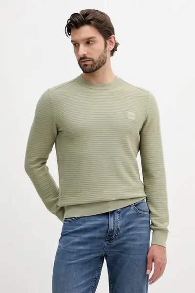 Svetr s příměsí kašmíru BOSS Orange Anion_S černá barva, 50527584