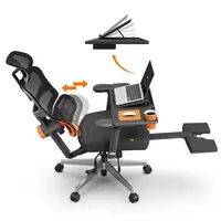 NEWTRAL NT002 Ergonomic Chair with Footrest + Detachable Workstation Desktop Black