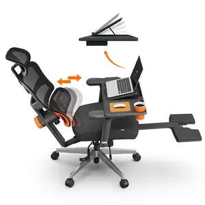 NEWTRAL NT002 Ergonomic Chair with Footrest + Detachable Workstation Desktop Black