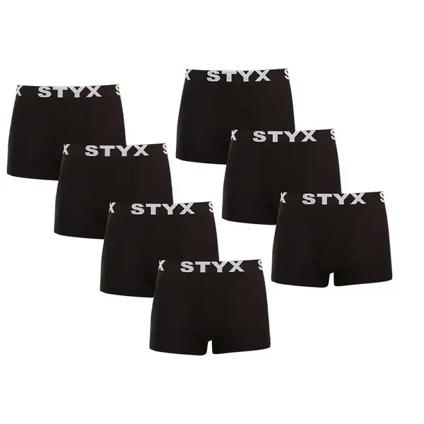 Styx 7PACK pánské boxerky sportovní guma černé (7G960) XXL