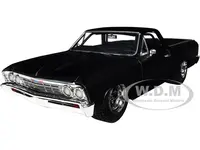 1967 Chevrolet El Camino Matt Black "Fast &amp; Furious" Series 1/24 Diecast Model Car by Jada