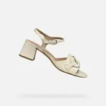 Cream women's sandals Geox New Eraklia 50 T - Women's