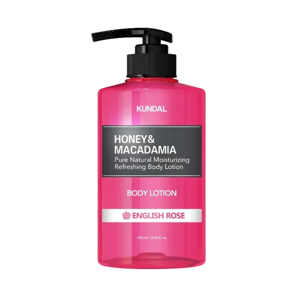 KUNDAL Honey&Macadamia Vyživujúce telové mlieko s vôňou ruže 500 ml