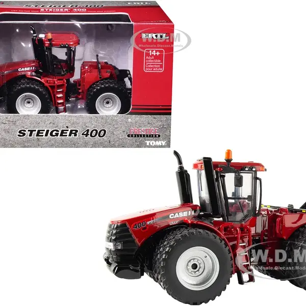 Case IH Steiger 400 Tractor with Dual Wheels Red "Prestige Collection" "Case Agriculture" Series 1/64 Diecast Model by ERTL TOMY