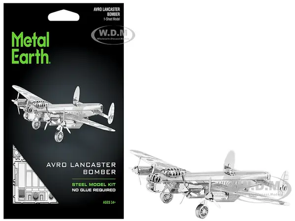 Model Kit Avro Lancaster Bomber Aircraft "Royal Air Force" (Moderate Difficulty) Steel Model by Metal Earth