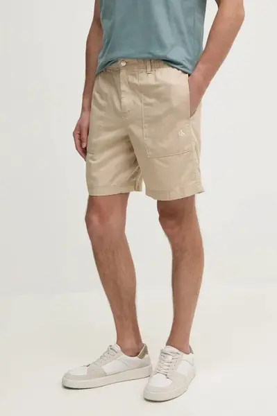 Šortky s příměsí lnu Calvin Klein Jeans