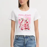 Bavlněné tričko Pepe Jeans RYOKO bílá barva, PL506069