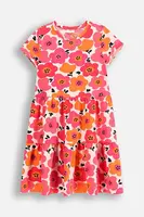 Dívčí šaty Coccodrillo růžová barva, mini, EVERYDAY GIRL