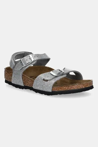 Dětské sandály Birkenstock Rio AS Kids stříbrná barva, 1029477