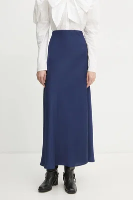 Sukně Bruuns Bazaar tmavomodrá barva, maxi, BBW4296