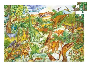 Djeco Obrázkové puzzle Dinosauři - 100 pcs