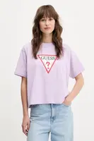 Bavlněné tričko Guess Jeans fialová barva, W4YI73 K8HM0