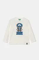 Dětské bavlněné tričko s dlouhým rukávem United Colors of Benetton