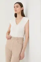 Plátěné tričko Morgan bílá barva