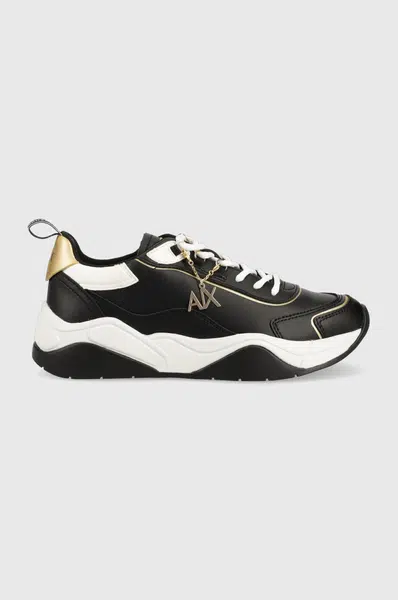 Kožené tenisky Armani Exchange černá barva, XDX104 XV580 S038