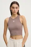 Top adidas Originals Essential dámský, béžová barva, JC9009