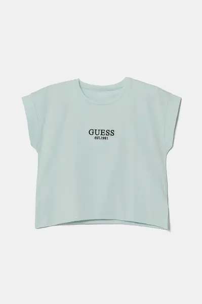 Dětské tričko Guess tyrkysová barva, J4BI34 J1314