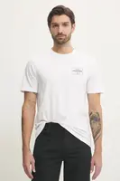 Bavlněné tričko Tommy Hilfiger bílá barva, s potiskem, MW0MW37454