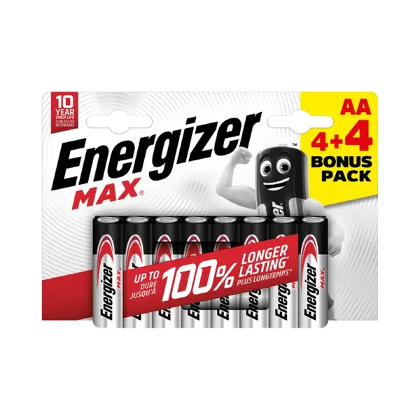 Energizer Max AA baterie 4+4 ks