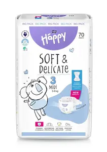Bella Baby Happy Soft&Delicate 3 Midi 5–9 kg dětské pleny 70 ks