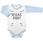 Baby Nellys Body dlouhý rukáv s vtipným textem  TO DÁŠ OCKO, kluk