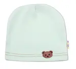 Baby Nellys Žebrovaná čepice Medvídek - mátová vel.  80/86