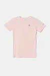 Dětské bavlněné tričko Columbia růžová barva