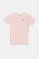 Dětské bavlněné tričko Columbia růžová barva