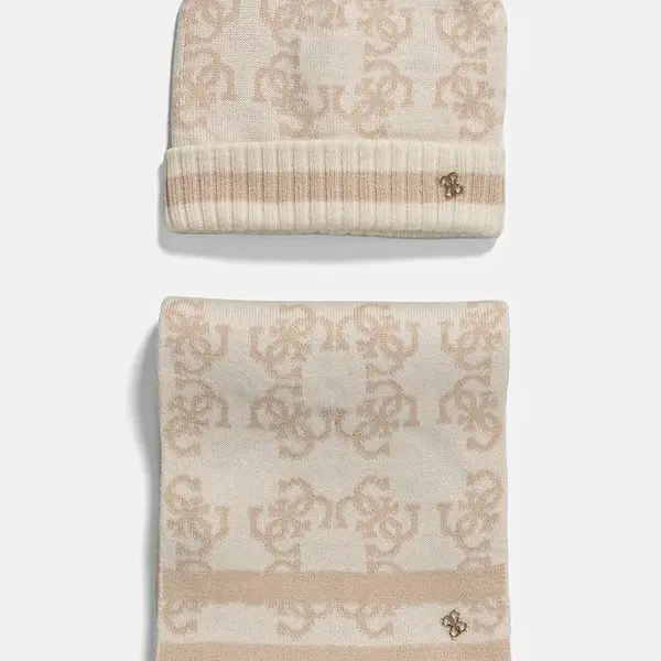 Dětská čepice a šála Guess béžová barva, J4BZ04 Z3H40