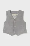 Kojenecká vesta ze směsi lnu Mayoral šedá barva, 1303