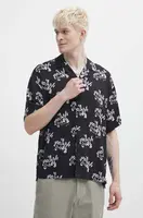 Košile Vertere Berlin pánská, černá barva, relaxed, VER SH12