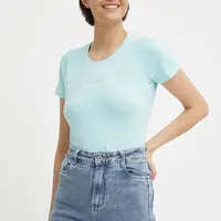 Tričko Pepe Jeans NEW VIRGINIA SS N dámské, tyrkysová barva, PL505202
