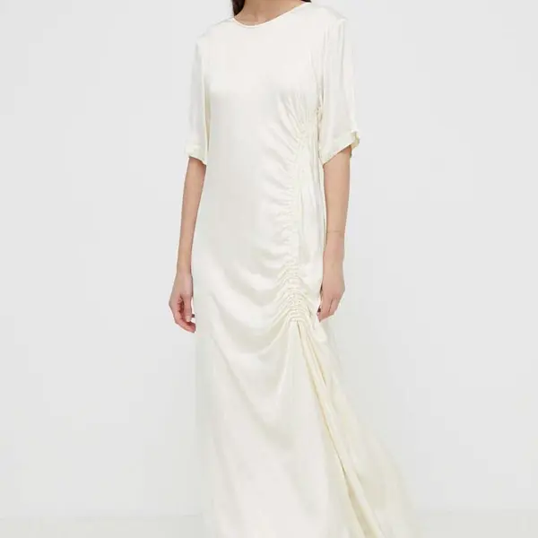 Šaty Herskind Sabastian béžová barva, maxi, oversize, 5148370