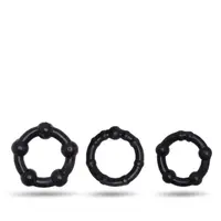 Man Dreams Sada Erekčních kroužků  - Omega 3ks black