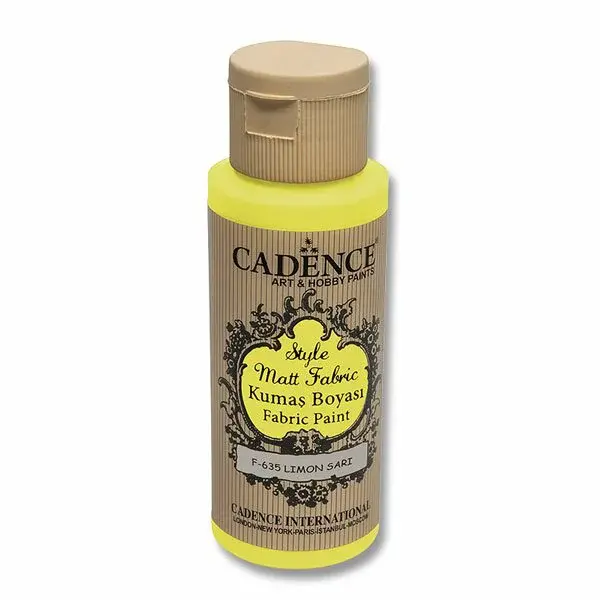 Barvy na textil Cadence Style Matt Fabric, 59 ml - žlutá