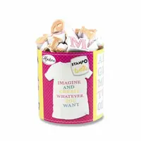 Razítka Aladine Stampo Textile - Abeceda Marina, 38 ks