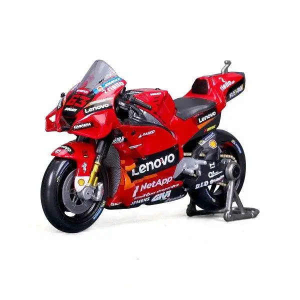 Motocykel Ducati Lenovo tímu 2022, (#63 Francesco Bagnaia), 1:18