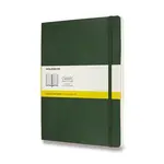 Zápisník Moleskine - měkké desky XL, čtverečkovaný, tmavě zelený