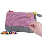 PIXIE CREW velké pouzdro ŠEDO-RŮŽOVÉ