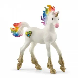 Schleich Jednorožec hříbě srdíčkové duhové