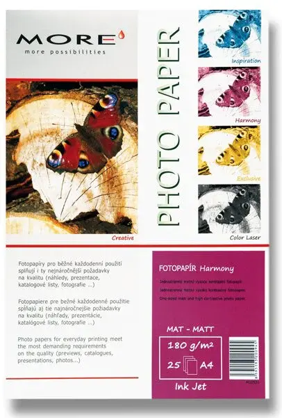 Matný fotopapír More Harmony Matt - A4, 25 listů, matný