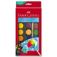 Vodové barvy Faber-Castell - 21 barev, průměr 30 mm
