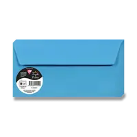 Barevná obálka Clairefontaine, DL, samolepicí, 20 ks - modrá