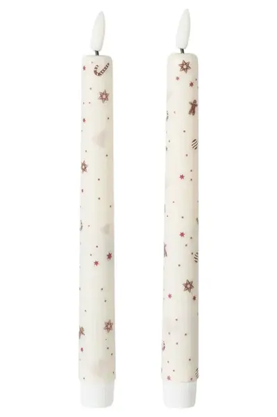 Sada LED svíček Boltze Falko 22 cm 2-pack béžová barva